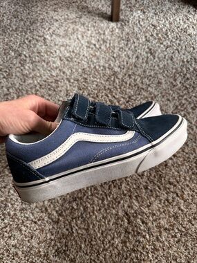 Blue Velcro vans size 7